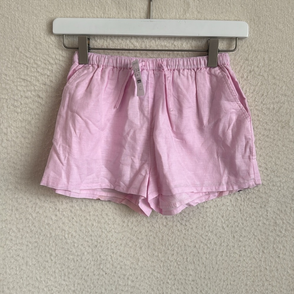 J crew Girls' pull-on short in linen-cotton‎ blend Size 8 Pink